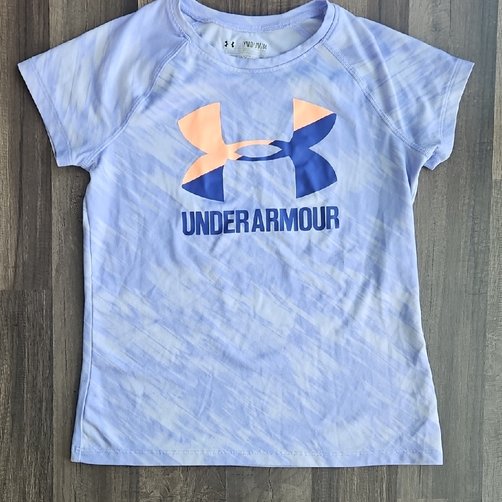 Under Armour Blue and Orange Short Sleeve Tee